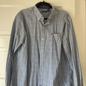 Izod Men's Checkered Button-Down Shirt NWOT